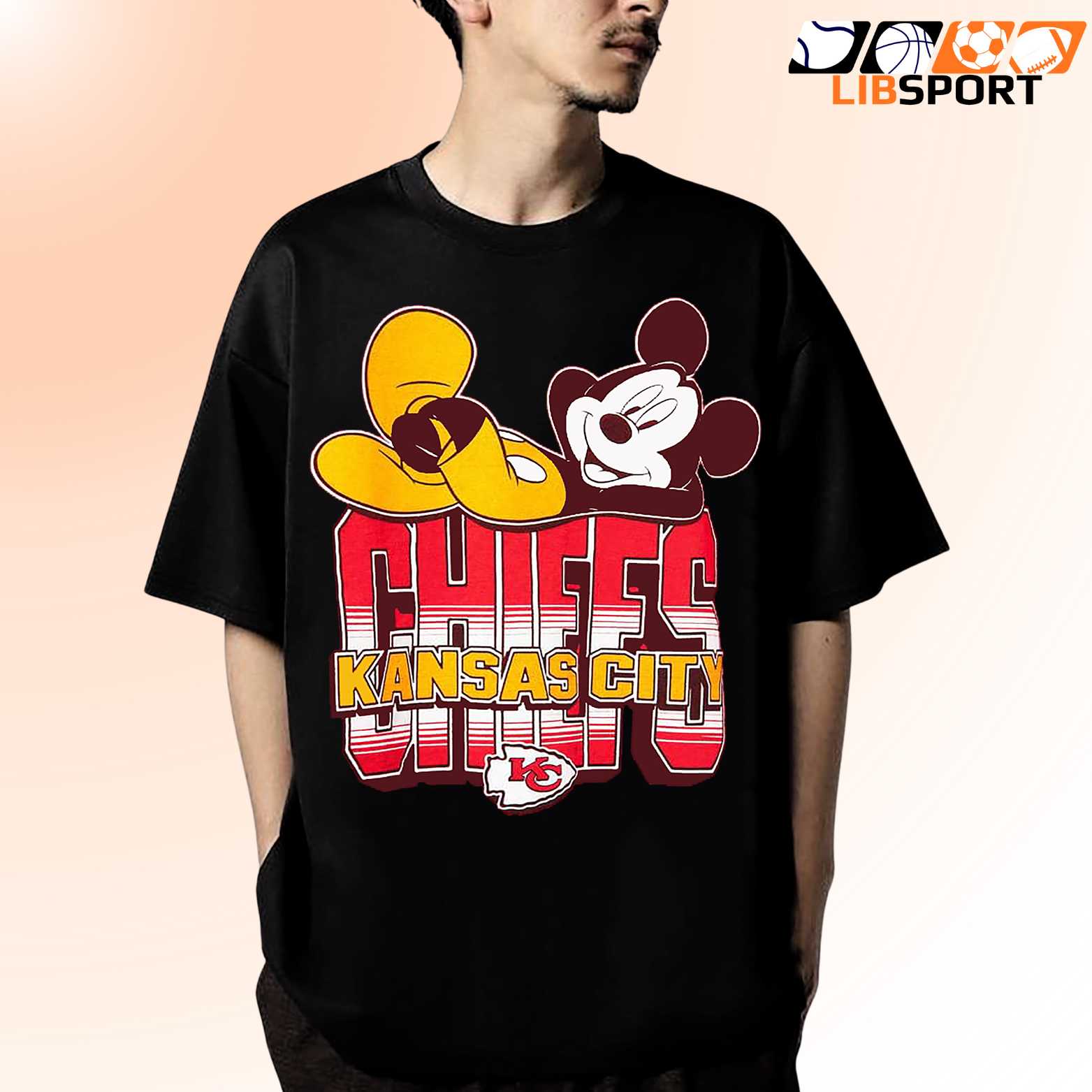 Kansas City Chiefs Mickey Kick Back T Shirt, Nfl Football Tee, Fan Merch Gift